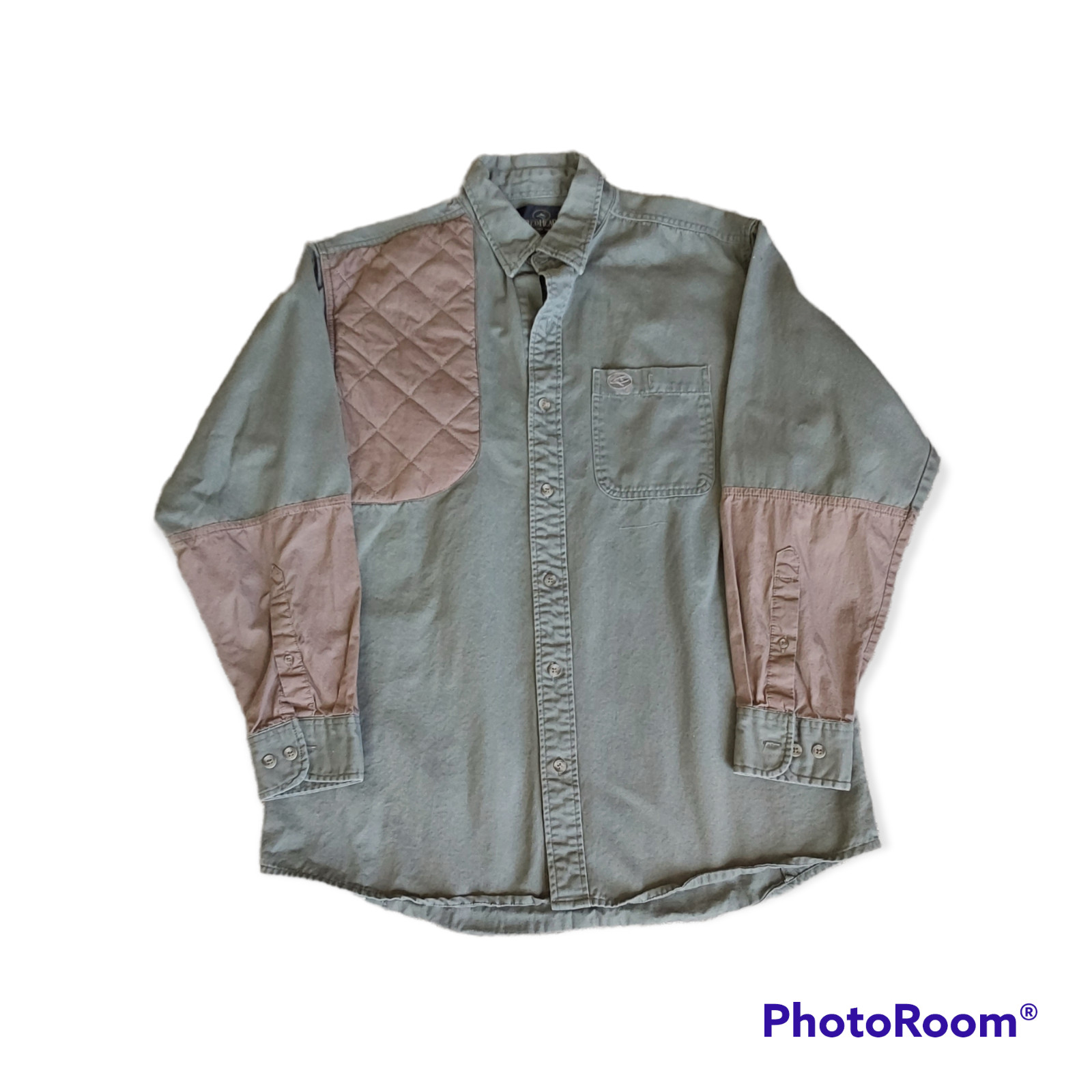 RedHead Men's Size Large Hunting Shooting shirt Green quilted right shoulder