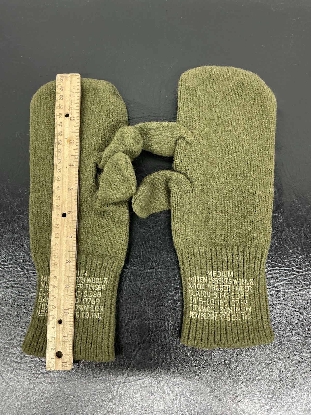 US Army Mitten Wool Liners Cold Weather Trigger Finger New