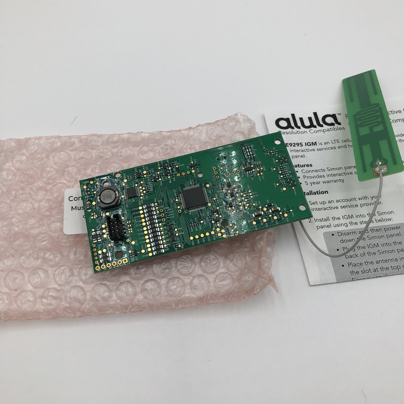 Alula RE929S-00-01 Interactive Gateway Module LTE VZ SimonXT SN Open Box