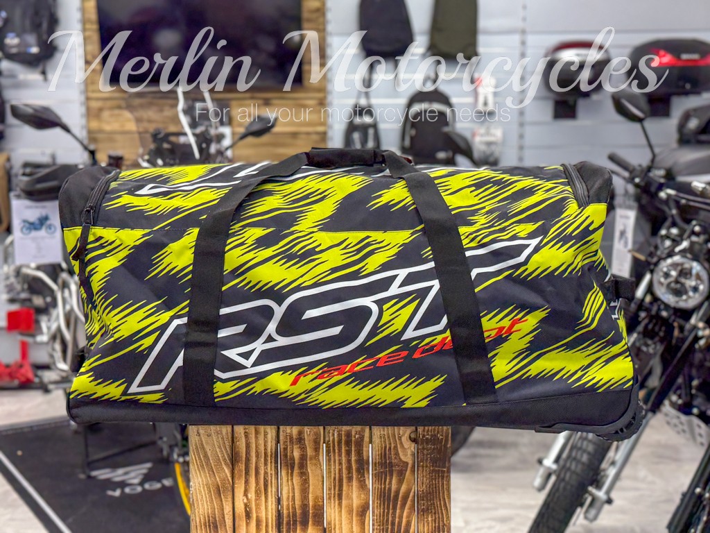 RST Luggage Race Department 170 Litre Motorcycle Kit Bag - Flo Yellow Zig Zag