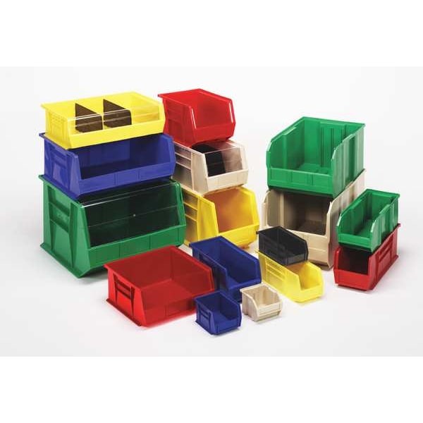Quantum Storage Systems Qus235bl Hang & Stack Storage Bin, Polypropylene, Blue,