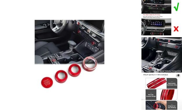for 2025-2026 Kia K5 Accessories (EX/LXS/GT/GT-Line),  4PCS Aluminum Red