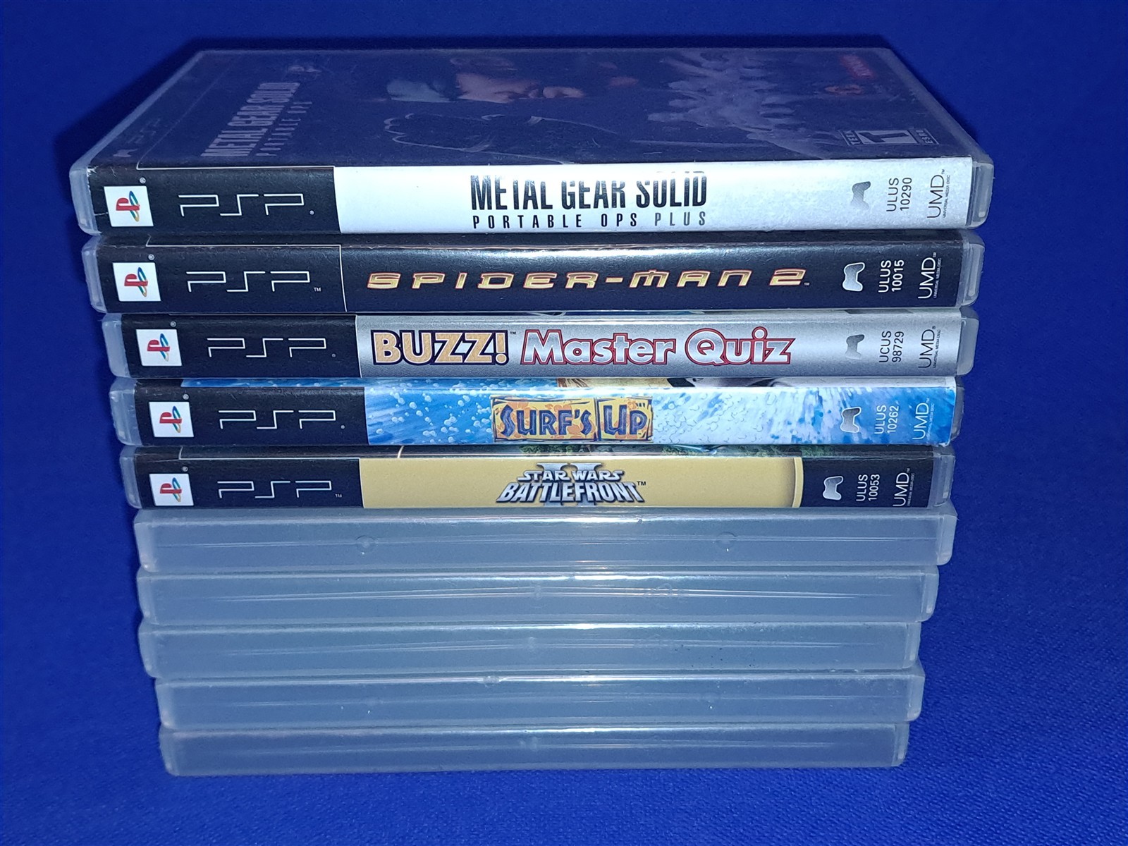 Sony PSP - 10 UMD Game Cases OEM Official [NO GAMES]