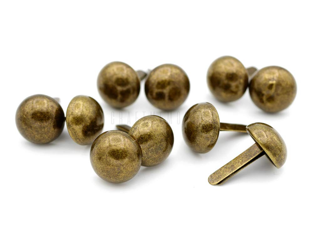 Round Brads Purse Feet Handbag Nailheads Spike Prong Studs 8MM 10MM 12MM 100 ...