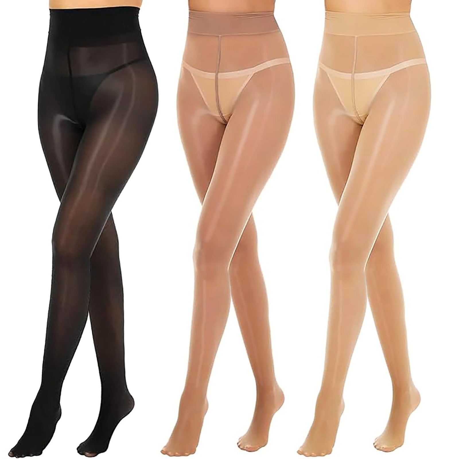 5D Oily Shiny Glossy Stockings Tights Ultra-Thin Sheer Nylon Pantyhose for Women