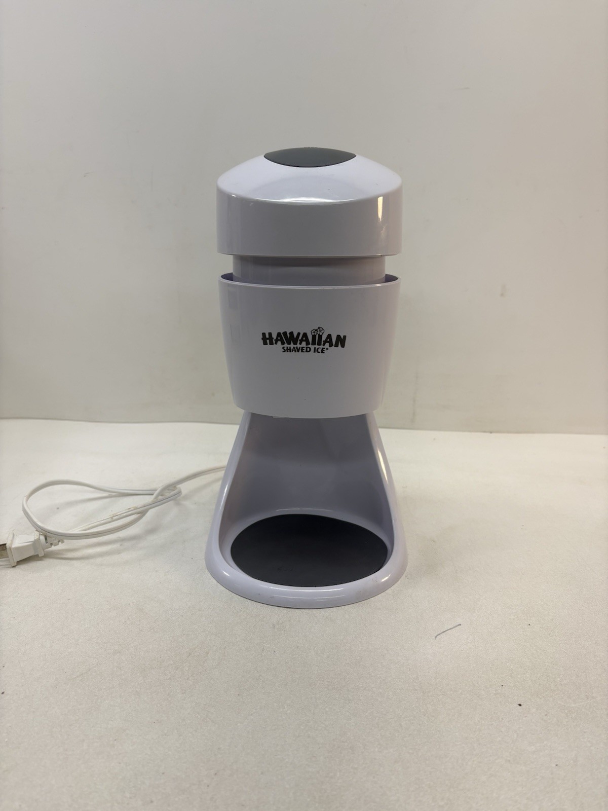Shaved Ice Machine Snow Cone Mxaker Hawaiian Electric Crusher 120V White