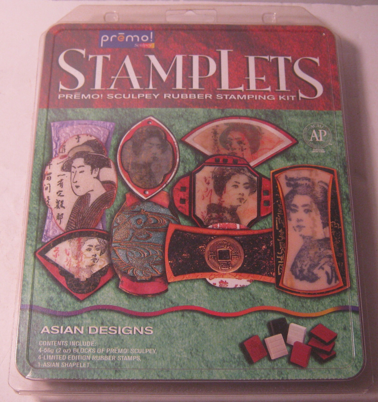 PREMO Stamplets PREMO Sculpey Rubber Stamping Kit ASIAN DESIGNS New!!!