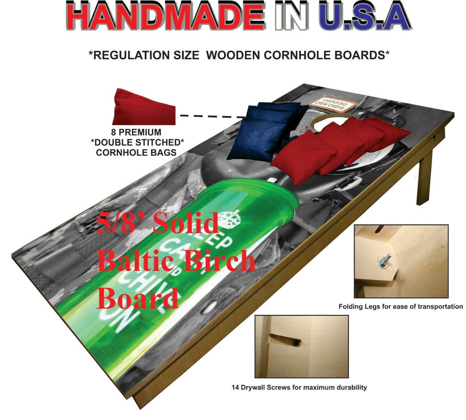 CORNHOLE BEANBAG TOSS GAME w Bags Game Boards Digital Set