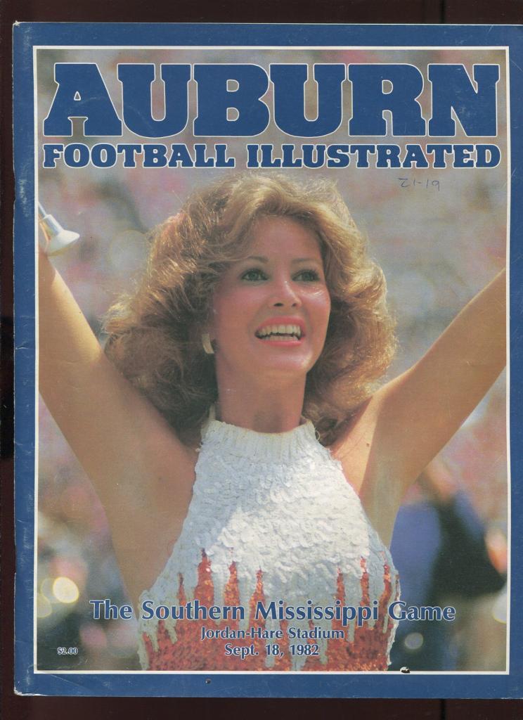 College Football Program Auburn Tigers 1982 Southern Mississippi