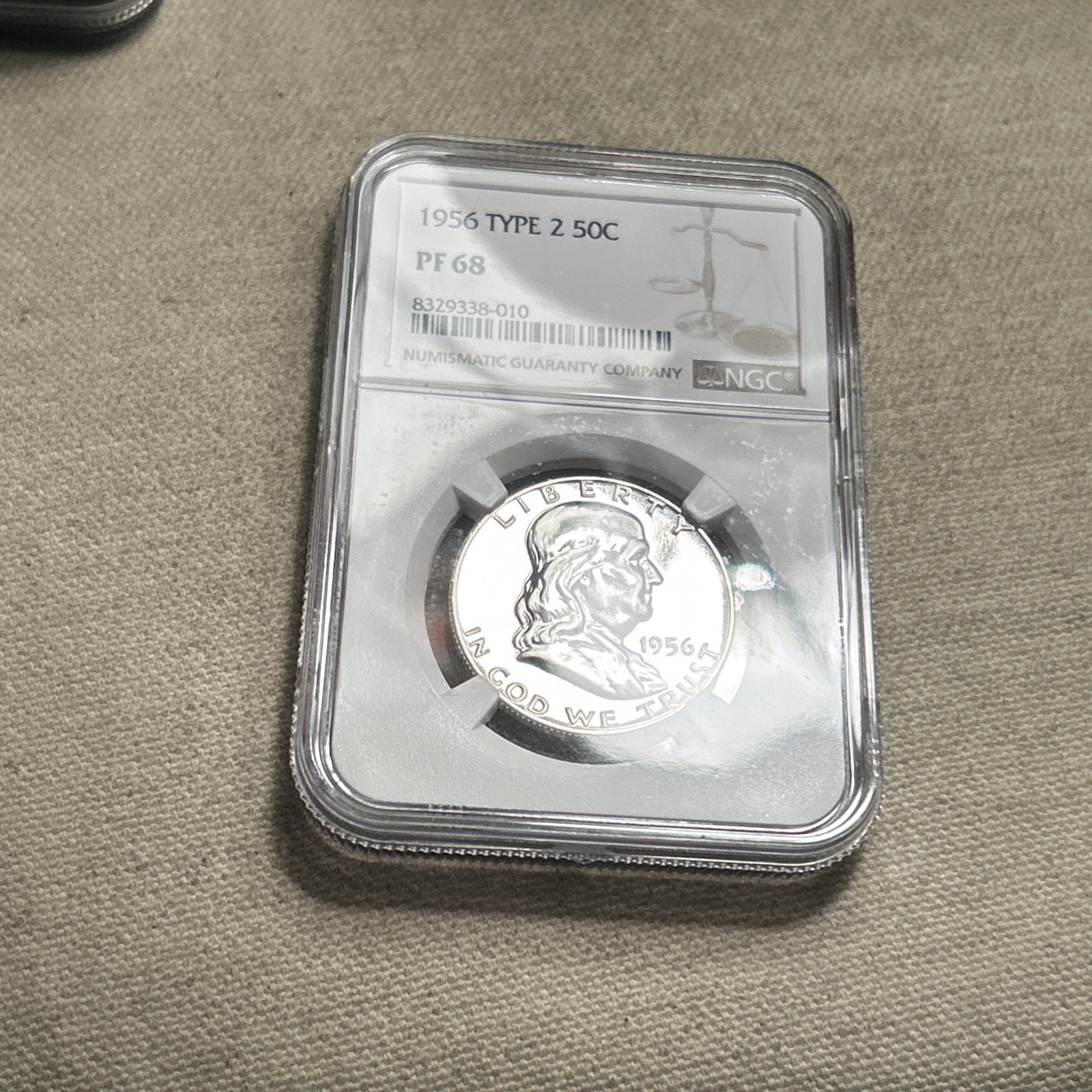 1956 Proof Franklin Silver Half Dollar Type 2 NGC PF68 DR