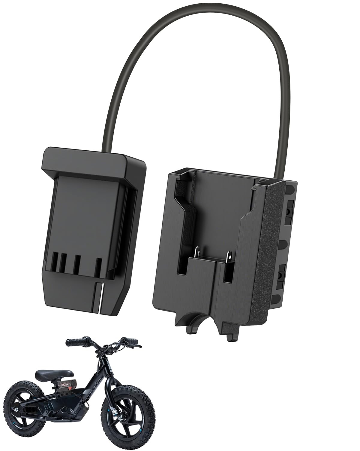 Battery Adapter M18 Compatible 12"&16" Electric Balance Bike Easy Install Black