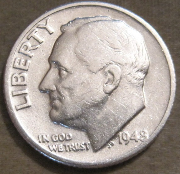 SELLING AS SHOWN~1948 D ROOSEVELT DIME~PLEASE VIEW ALL PHOTOS FOR CONDITION~561