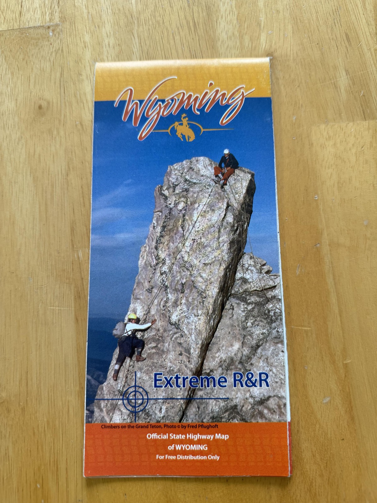 Wyoming Official State Highway Map Extreme R&R Folding Travel Brochure USA