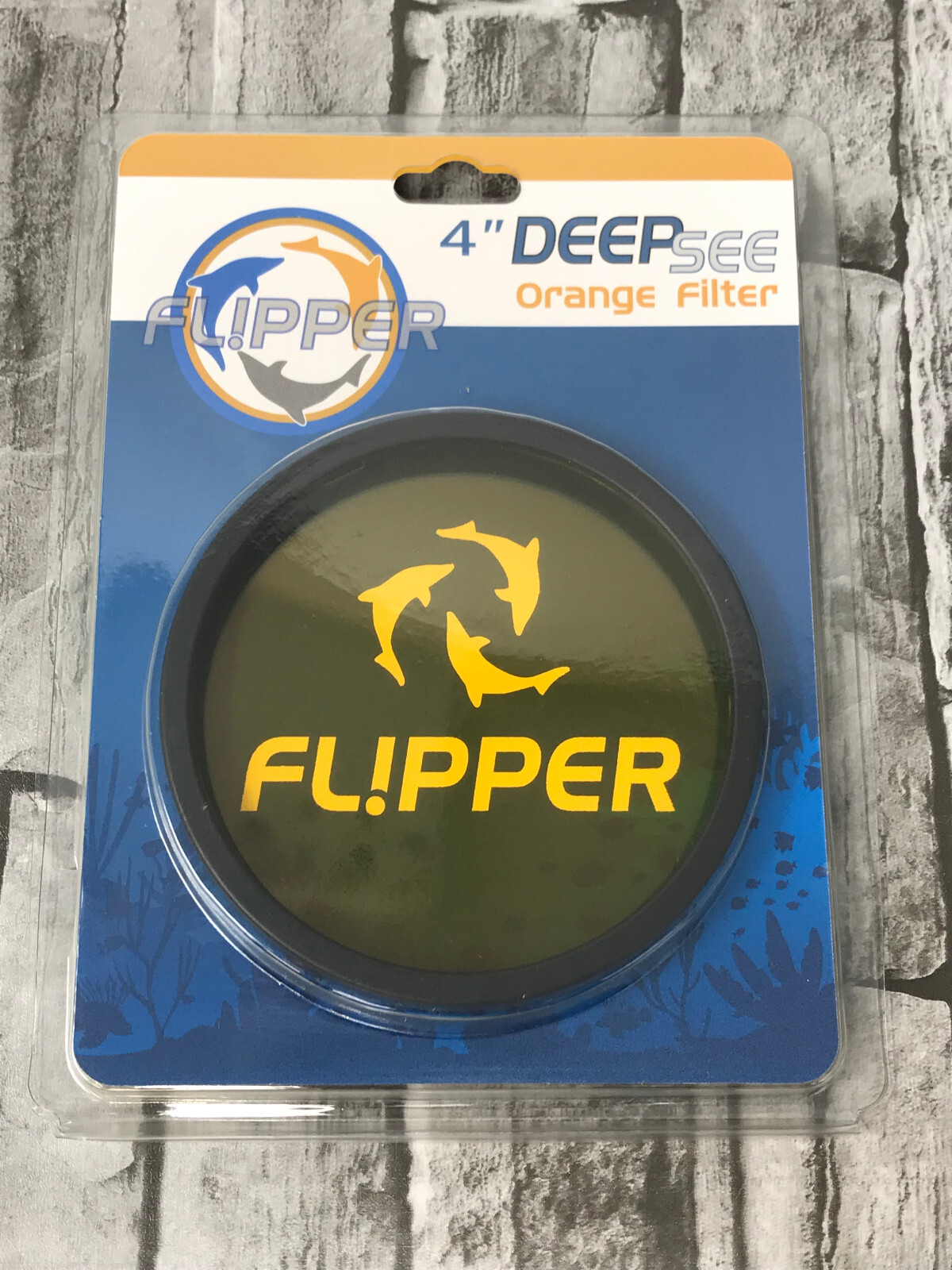 Flipper DeepSee Orange Lens Filter 4" For Fresh and Marine Fish Tank Aquariums