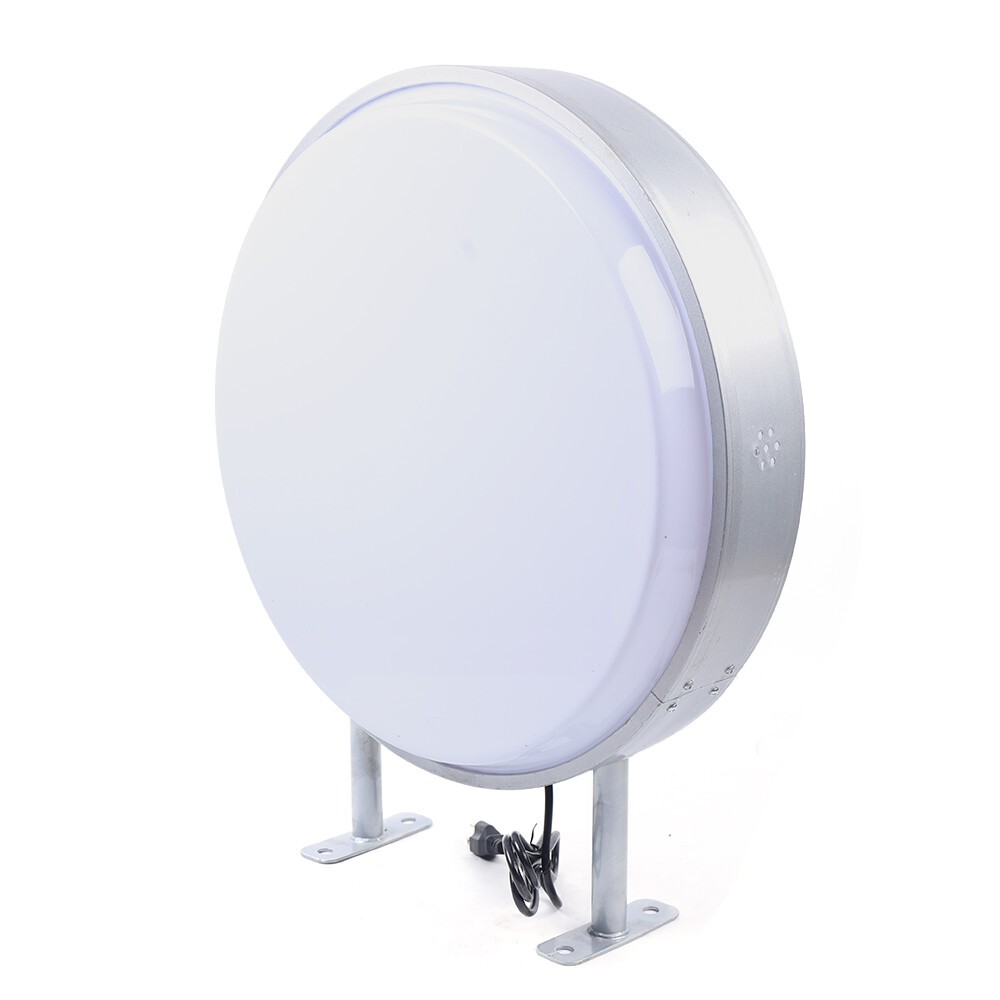 24" LED Double Sided Round Light Box Outdoor Sign Advertising Projecting Light