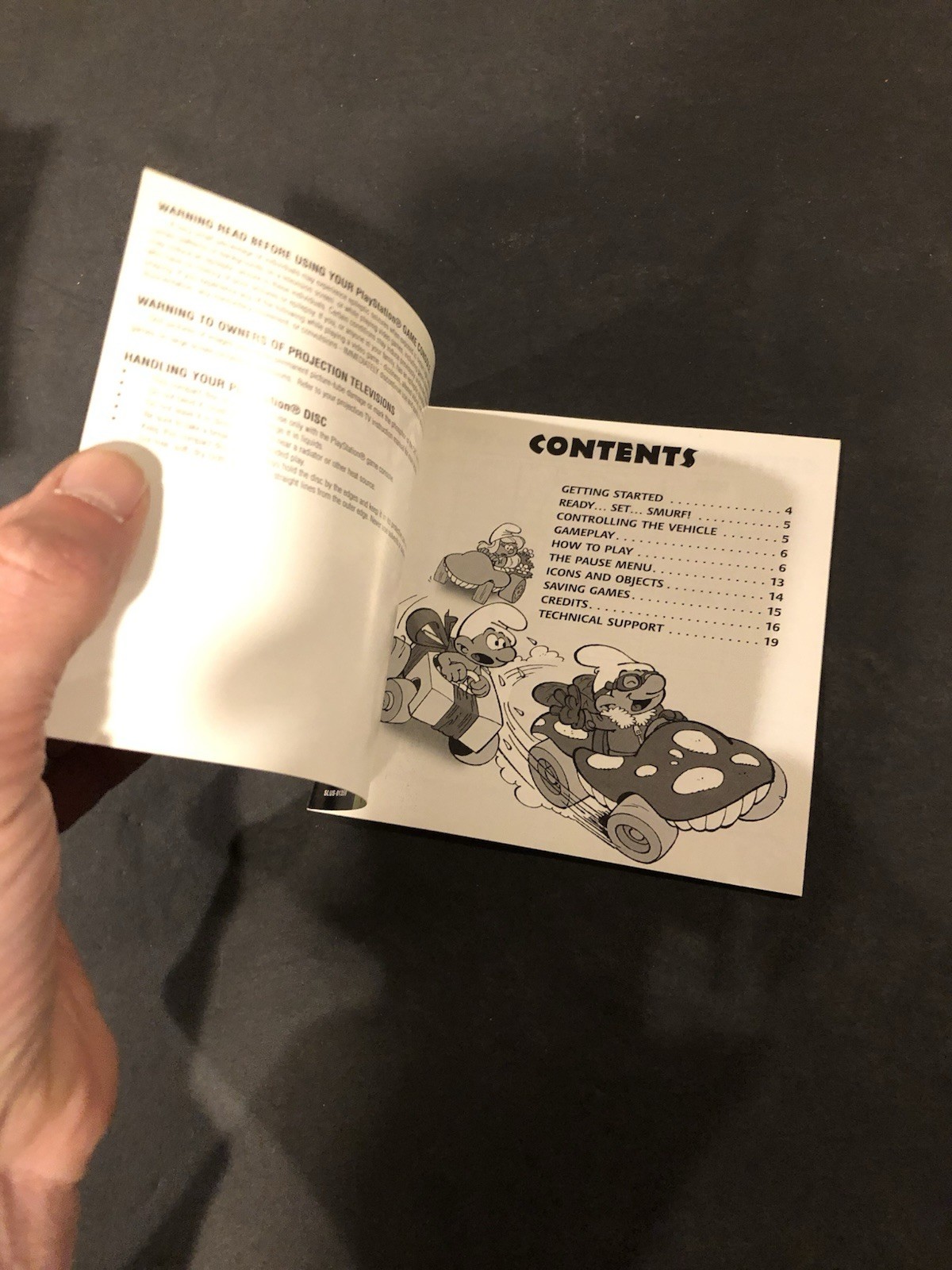 smurf racer sony ps1 Manual Only