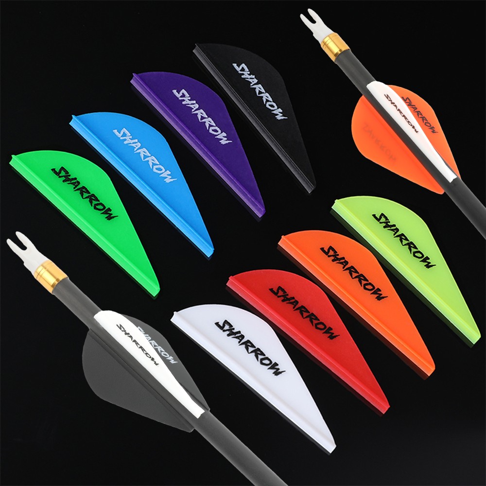 60pcs 2" Arrow Vanes Rubber Fletches Feathers Archery Fletching Arrow Shaft DIY