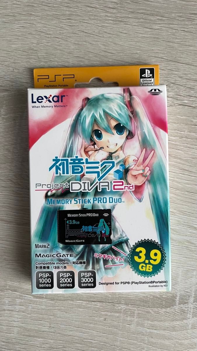 Lexar Memory Stick PRO Duo 3.9GB Hatsune Miku Collaboration For PSP [Unused]