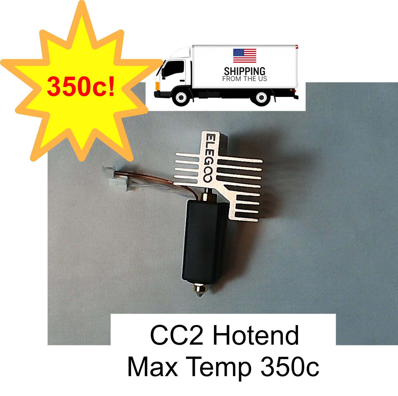 ELEGOO Centauri Carbon 2 Max Temp 350c Hotend Assembly & components OEM