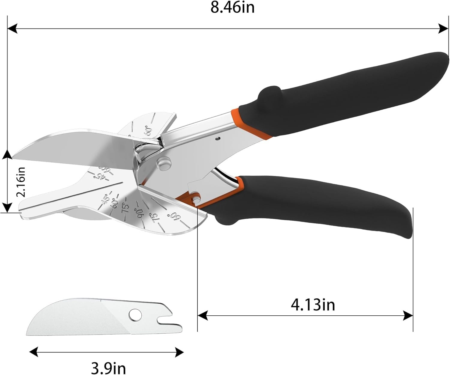 GARTOL Miter Shears, 45°-135° Adjustable Multi-Angle Cutter with 2 Blades