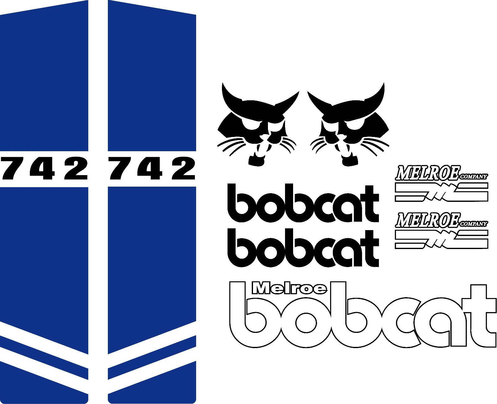 742 c repro decals / decal kit / sticker set US seller Free shipping fits bobcat