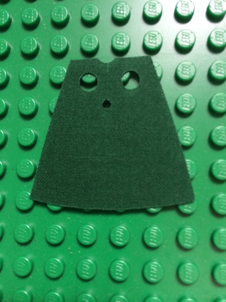 1 custom made to fit  lego minifigs cape Lord Of The Rings Dark Green Hobbit