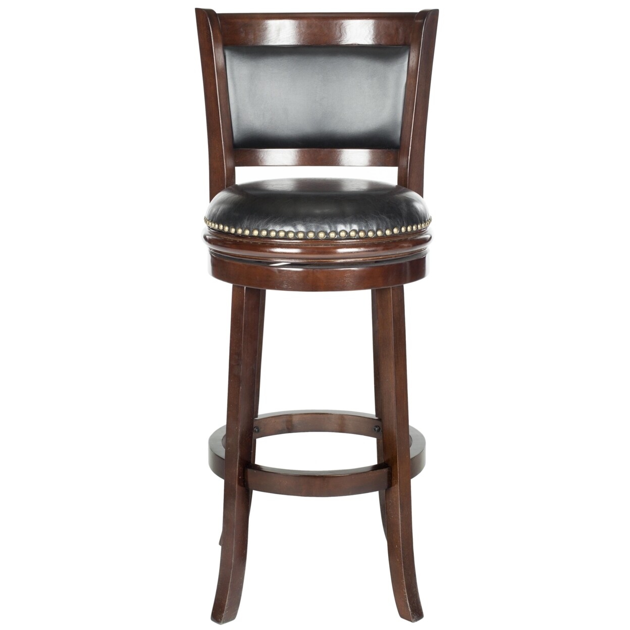 SAFAVIEH Brockway Swivel Bar Stool | Cappuccino / Black |