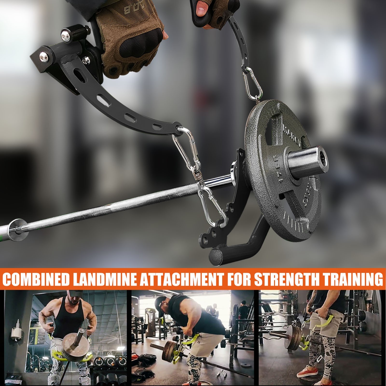 Adjustable Lat Pull Down Bar Cable Machine Landmine Barbell Attachments for Gym