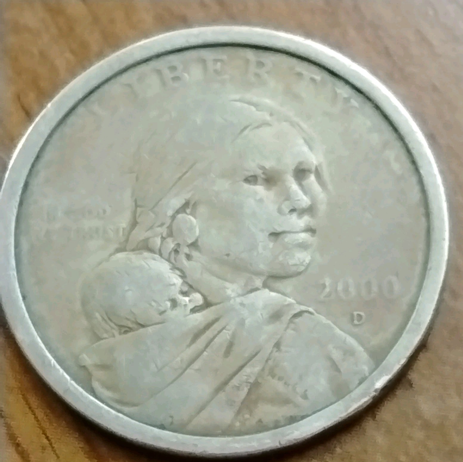 2000 D Native American Dollar Coin Lamination Errors 7.52 Grams Weight