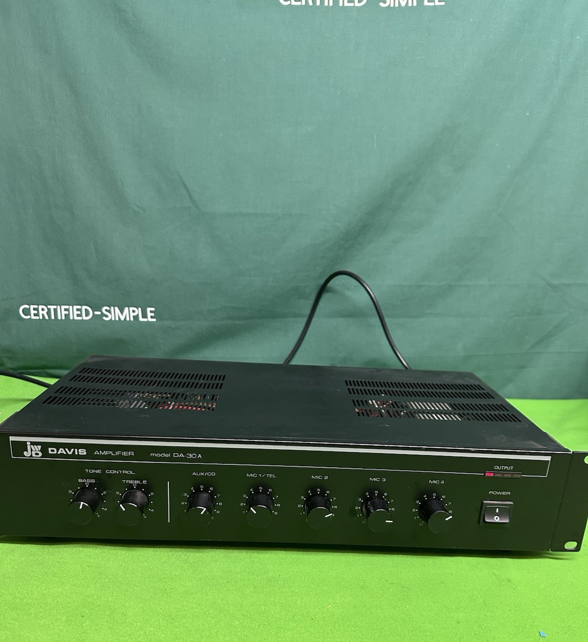 JW Davis DA‑30A Public Address Amplifier – Vintage 30W PA Amp - Used.