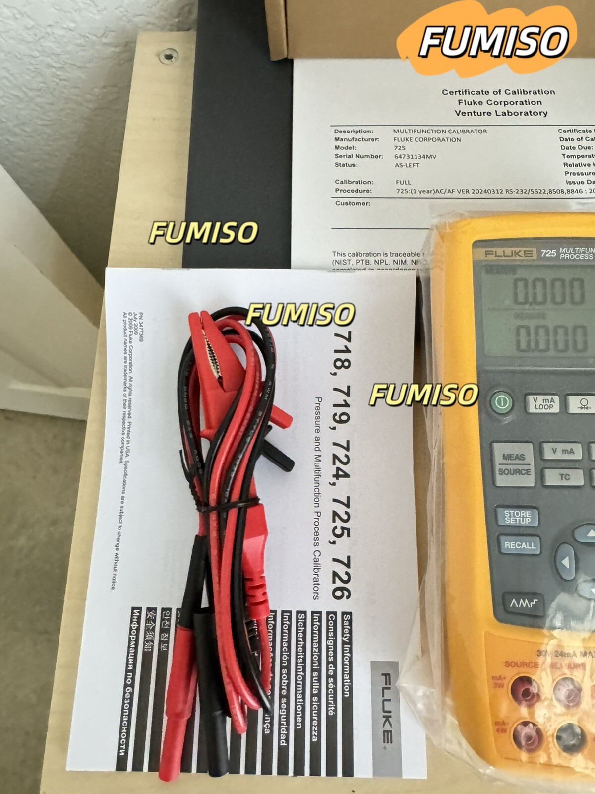 95%new Fluke 725 MULTIFUNCTION PROCESS CALIBRATOR /spro