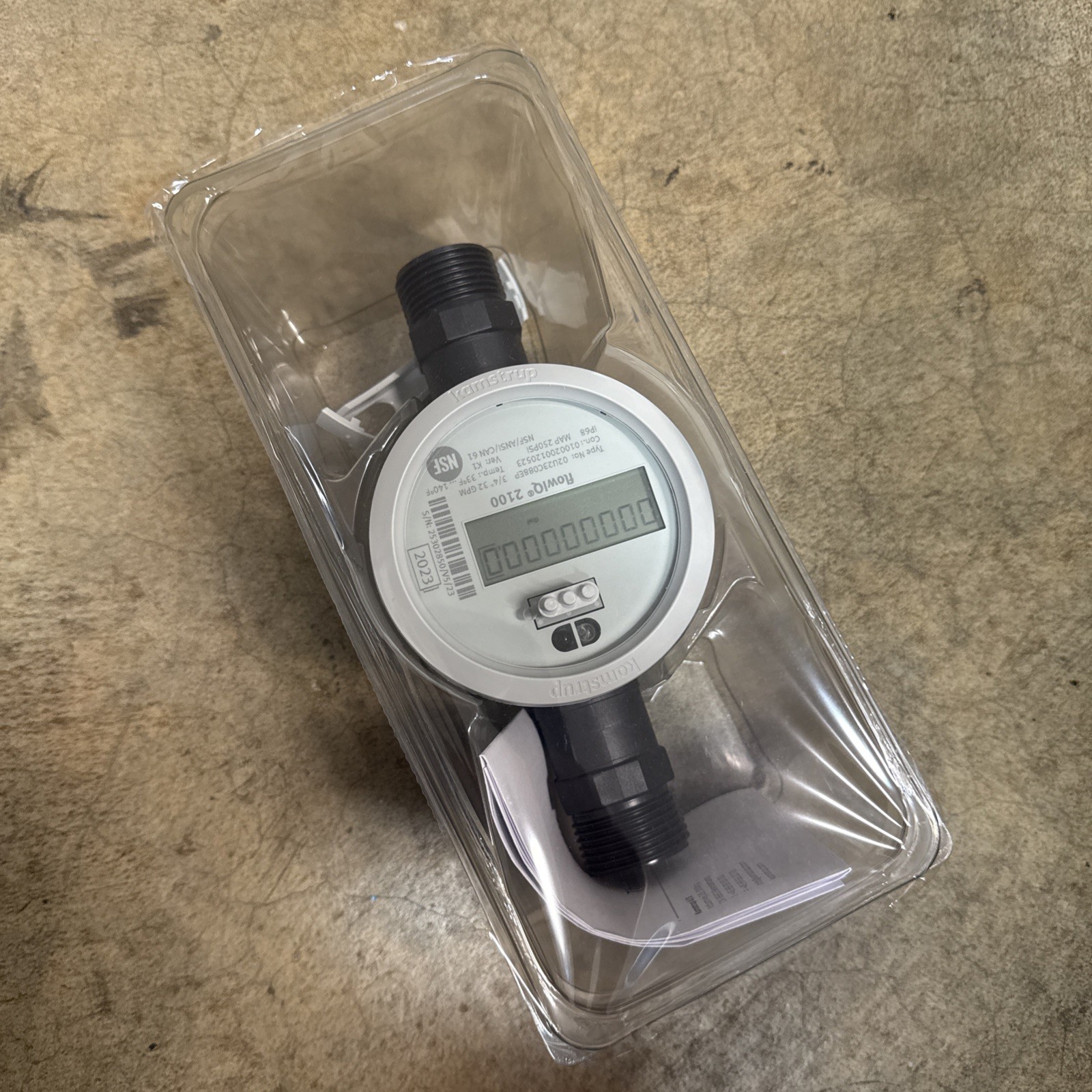 Kamstrup flowIQ 2100 Encoded Ultrasonic Water Meter Obsolete, mechanical read
