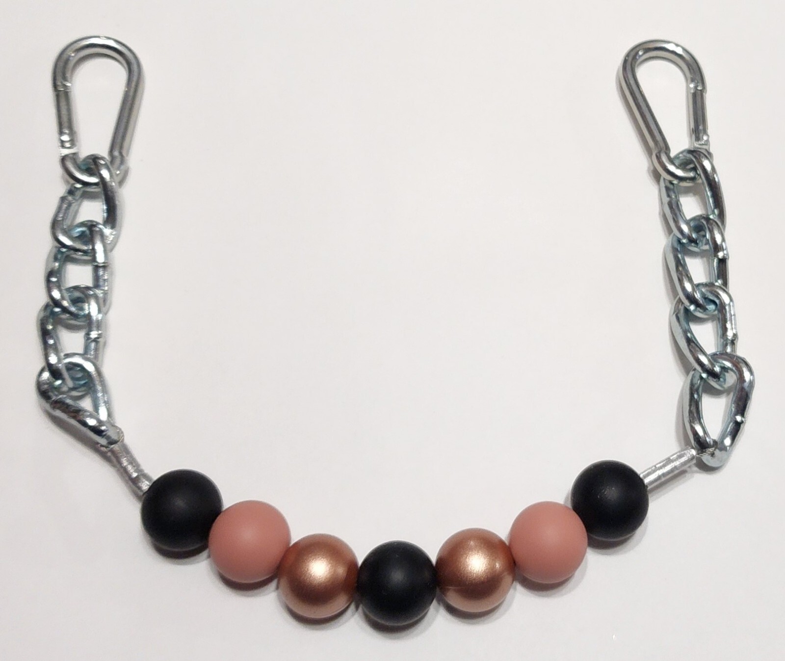BRAND NEW Rose Gold, Black, & Blush Beaded Curb Strap by ALW Equine