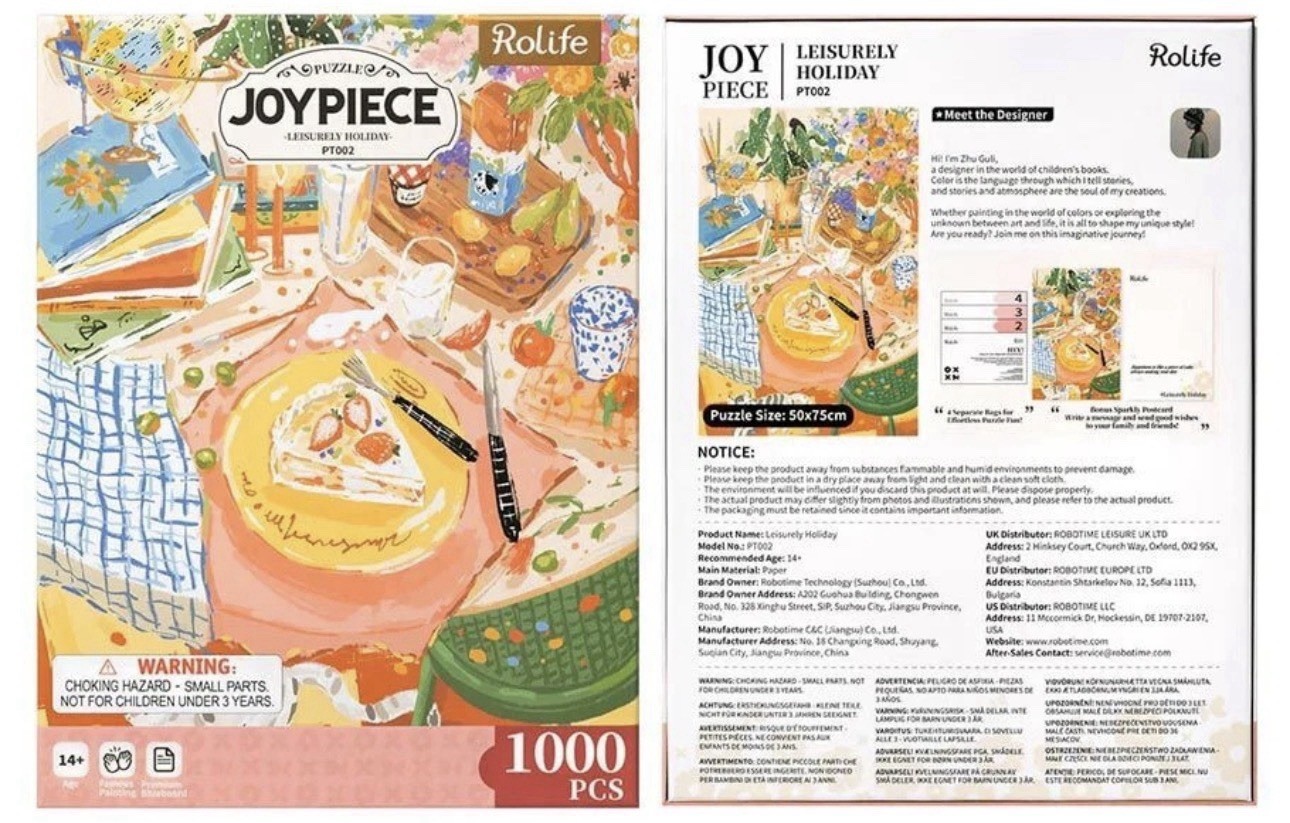 ROEPT002 Robotime Puzzle: Leisurely Holiday 1000 pcs New Sealed