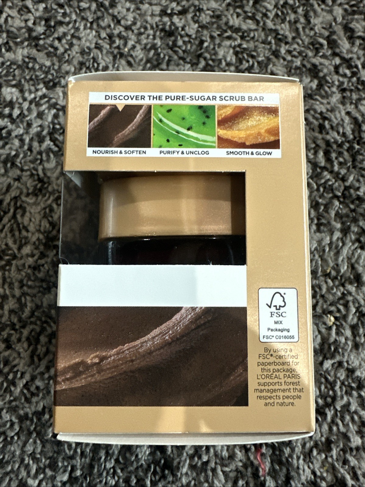 L’Oréal Paris Pure Sugar Scrub 3 Pack Nourish & Soften 3 Sugars + Cocoa New