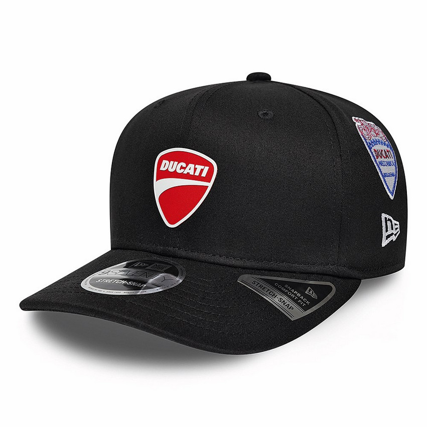 Ducati New Era 100th Patch Retro Historical Cap Beanie Hat Black NEW 2026