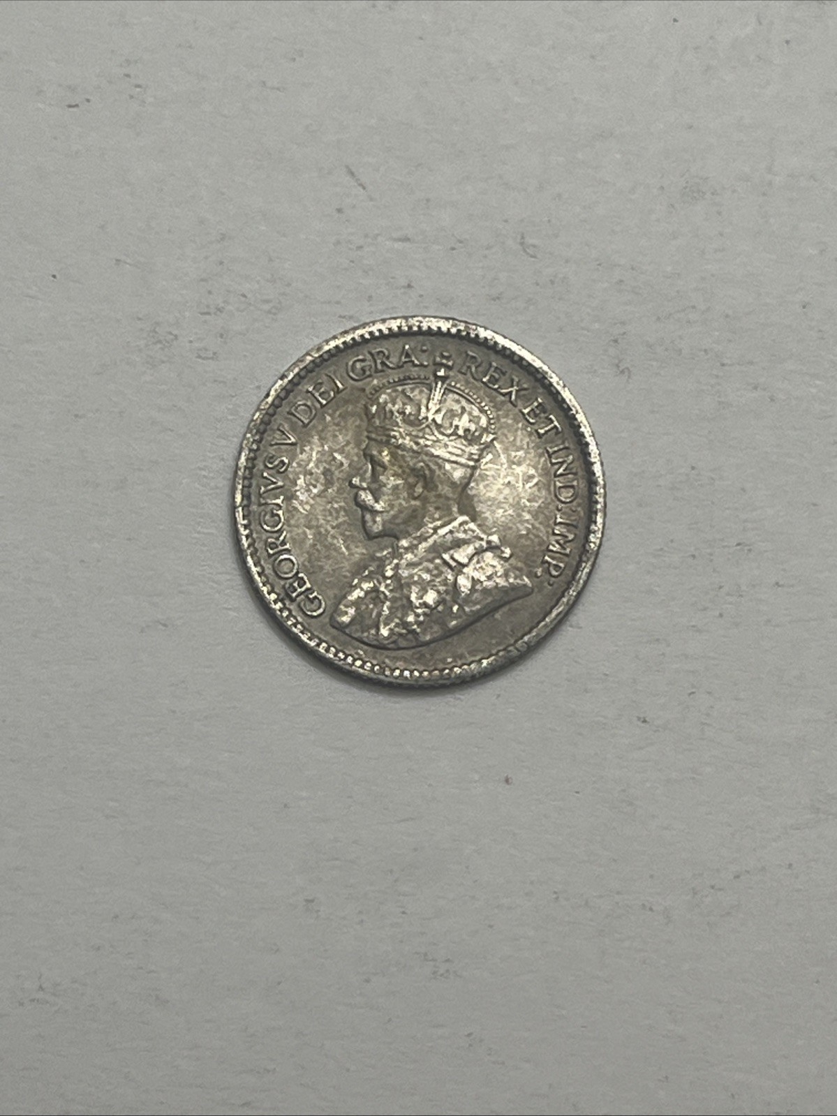 1913 Canada 5 Cents, George V Canadian 5c Silver Coin, KM#22