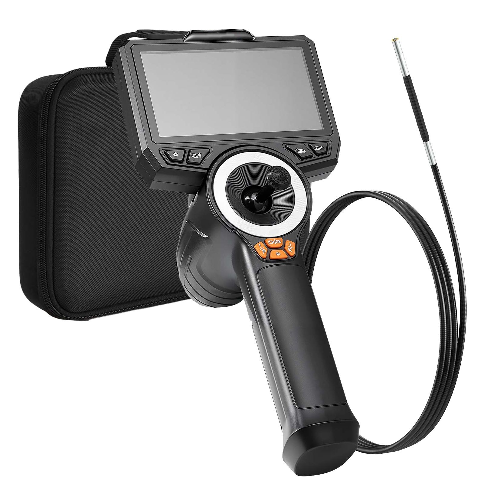 3.9mm Slim Borescope 4-Way Articulating with 4.5" HD Screen