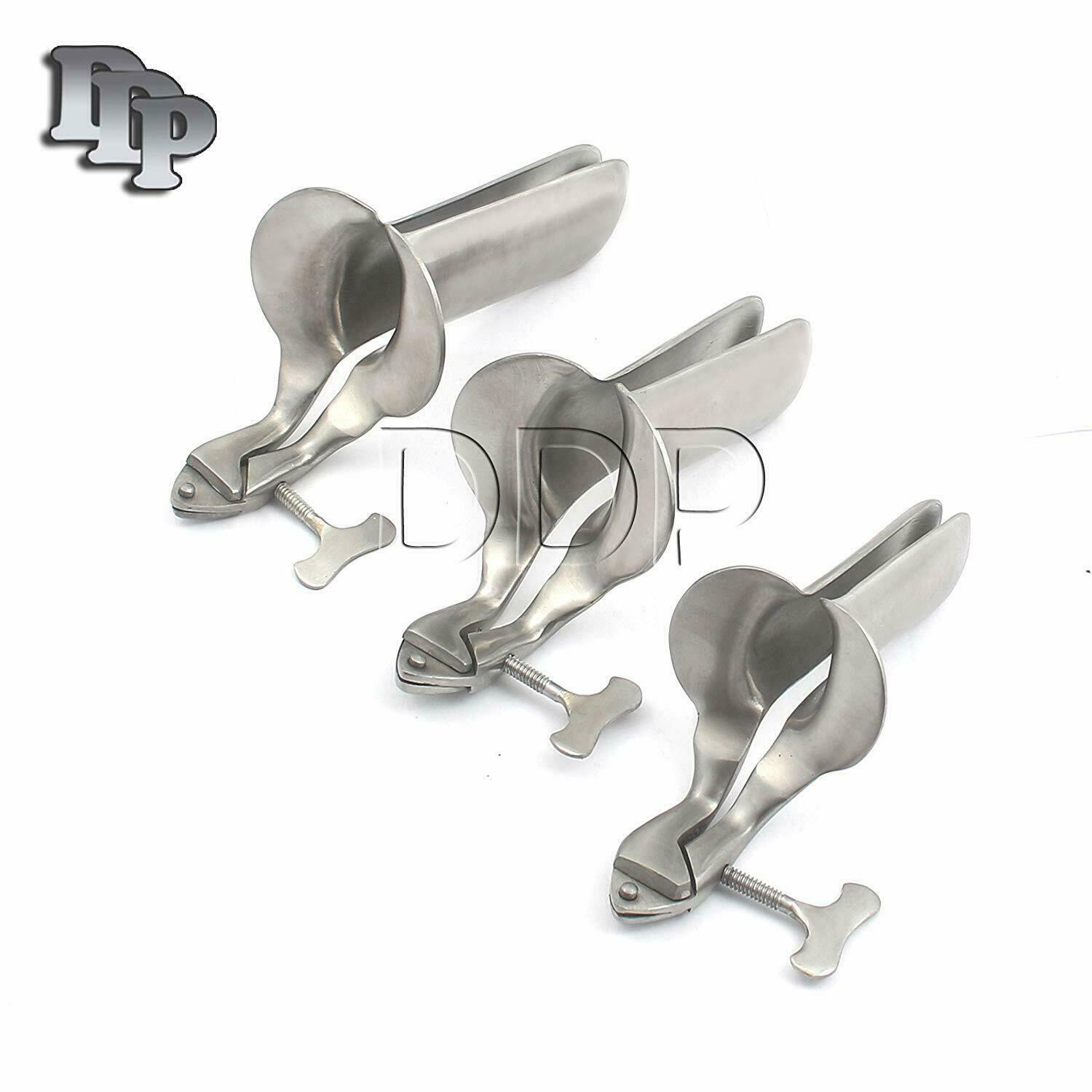 3 ASSORTED COLLIN VAGINAL SPECULUM GYNO INSTRUMENTS