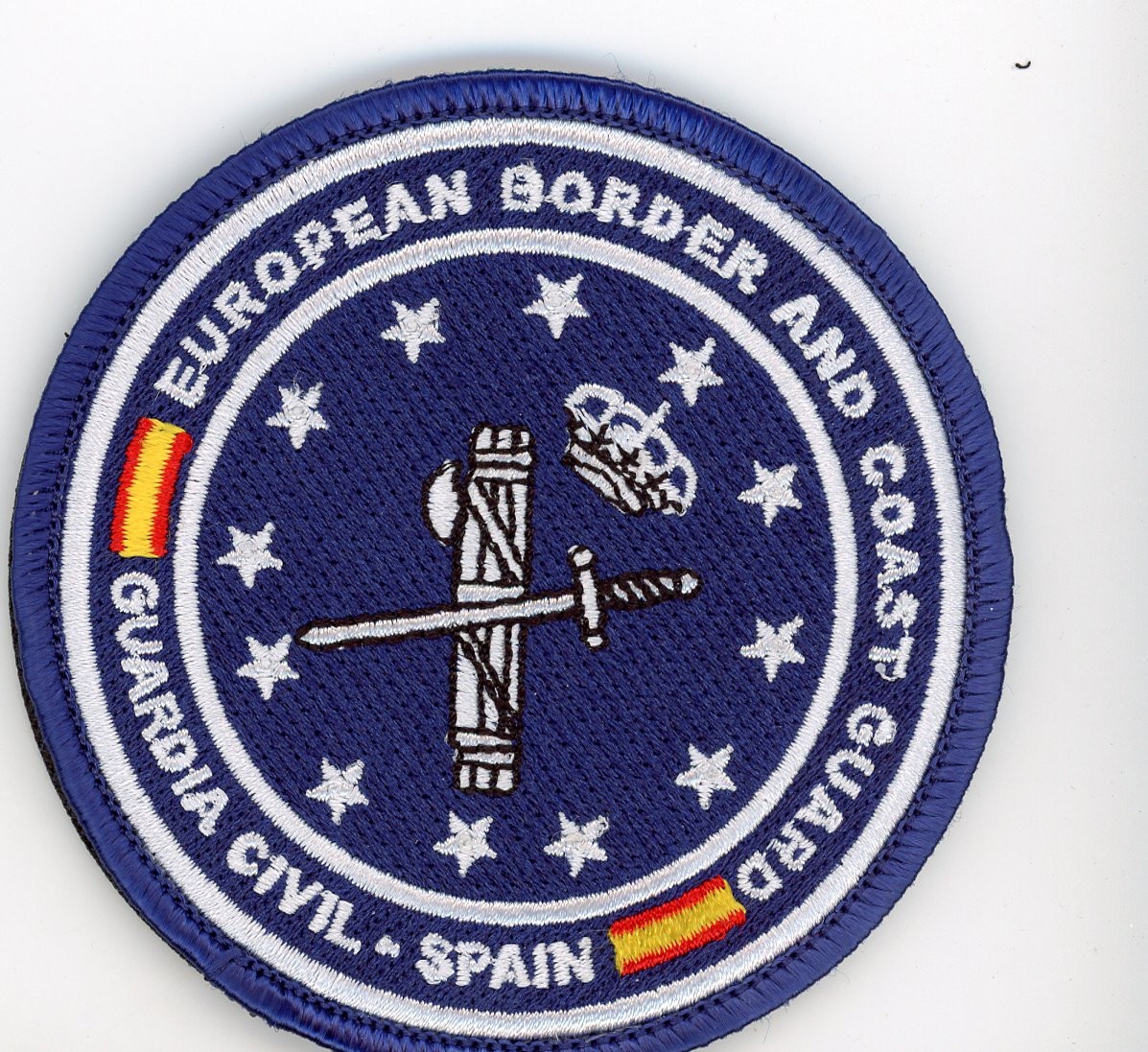 PATCH EUROPEAN BORDER AND COAST GUARD CIVIL GUARD MILITARY POLICE SPAIN VELBACK