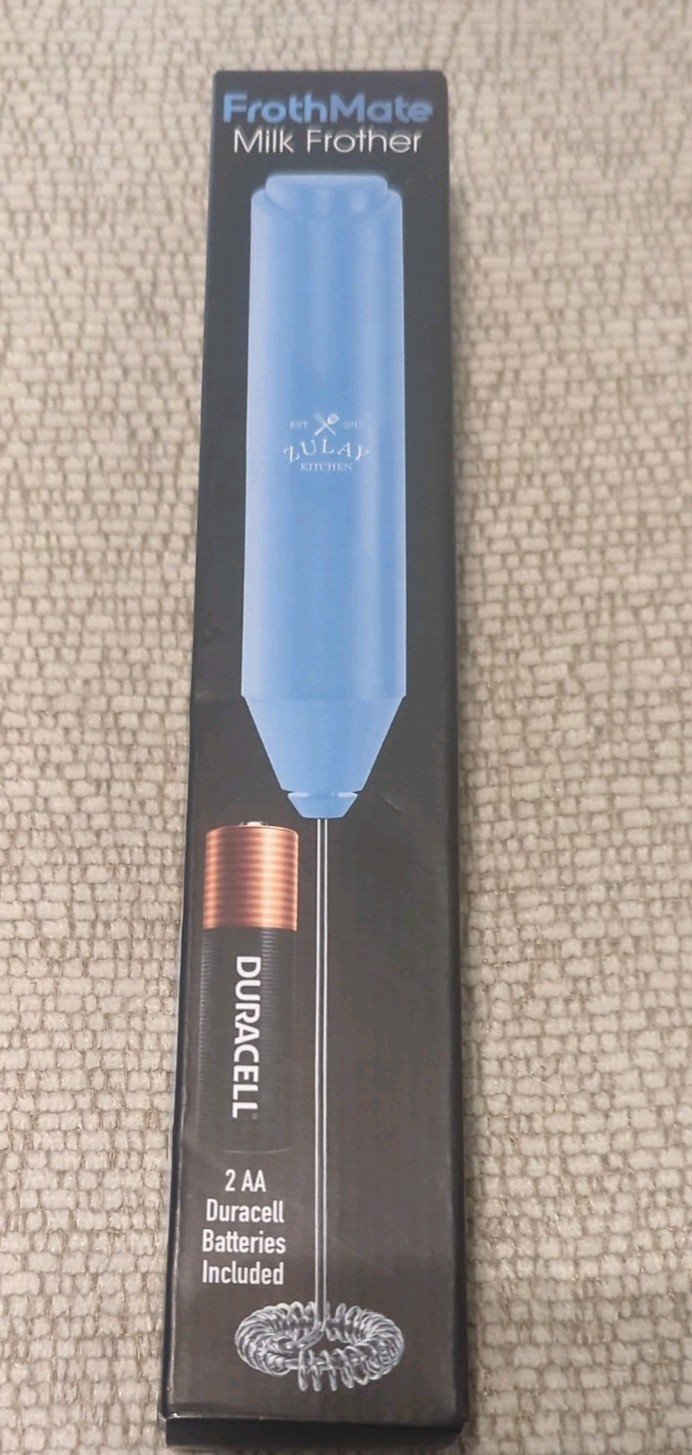 Zulay Kitchen Lux Rechargeable Milk Frother 2-Speed Waterproof Periwinkle New