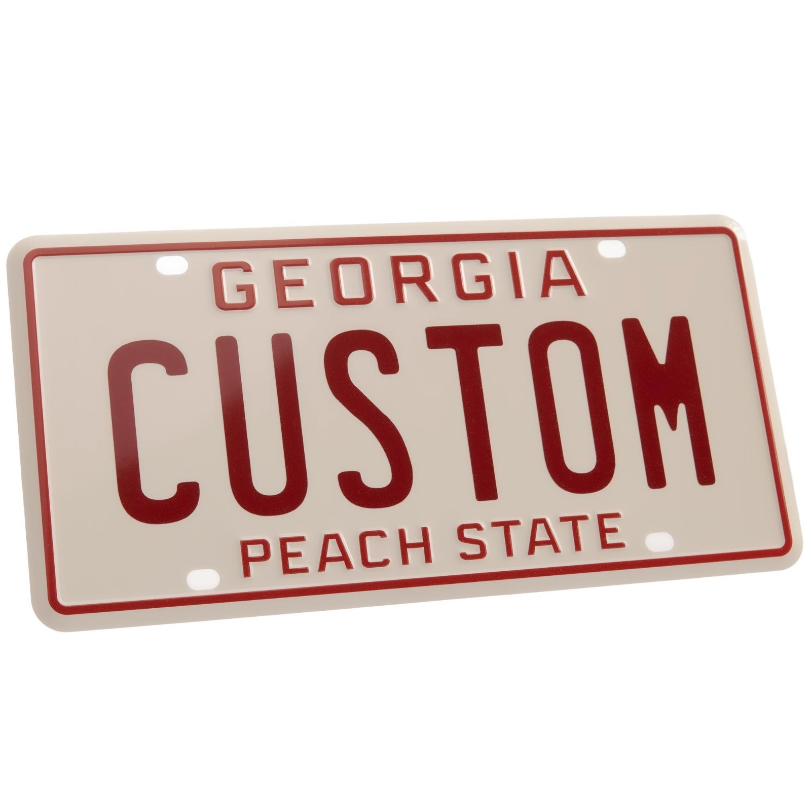 Personalized Georgia Vintage License Plate, Embossed Aluminum & Custom Lettering