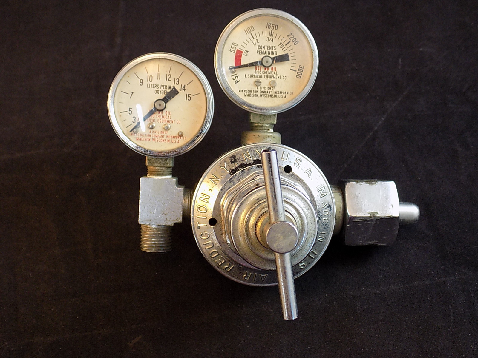 GAS PRESSURE REGULATOR Airco 805 8086 stainless steel 2 GAUGE LINE REGULATOR