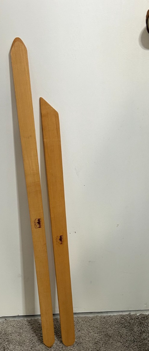 Lot of 2 Schacht Wooden Lift Sticks 35", 30" Weaving Floor Loom Tools