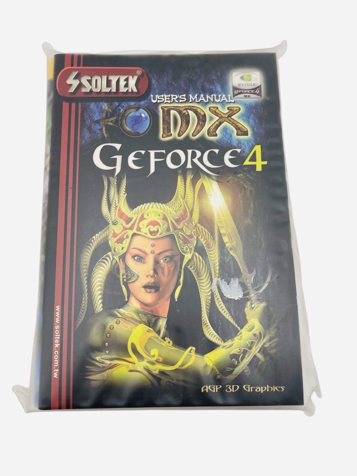 NVIDIA SOLTEK GeForce MX 4 AGP 3D Graphics User’s Manual And CD Only- SEALED