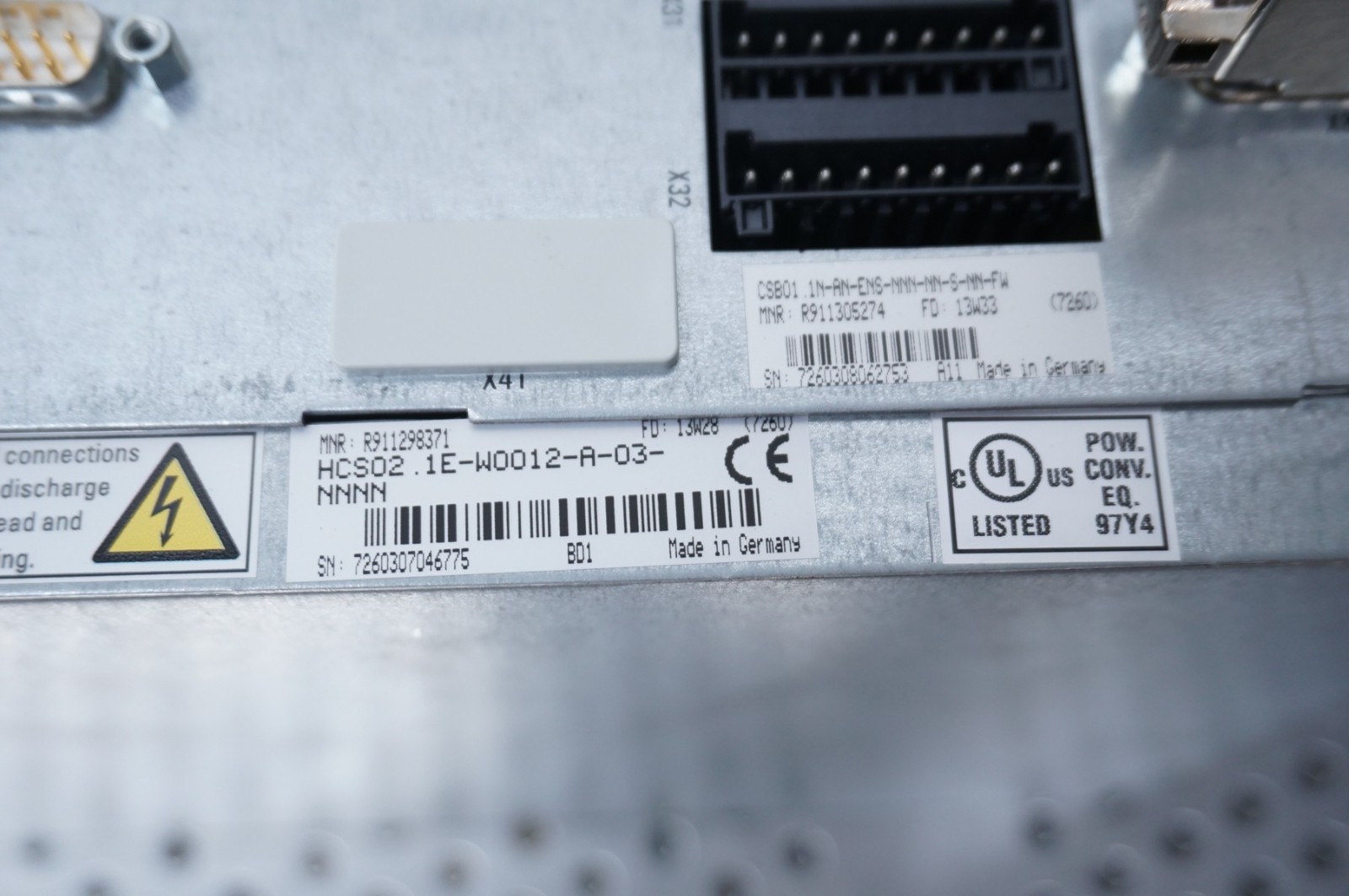 Rexroth HCS02. 1E-W0012-A-03-NNNN with R911305274 controller