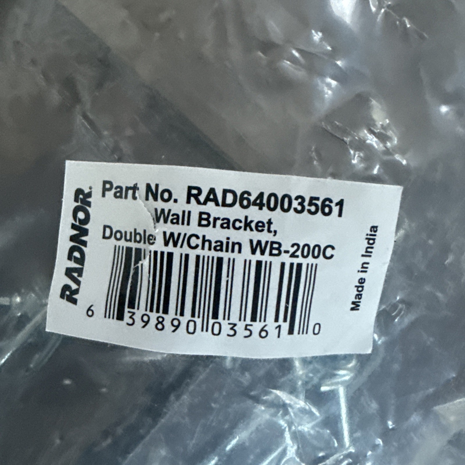 Radnor Double Wall Bracket With Chains WB-200C
