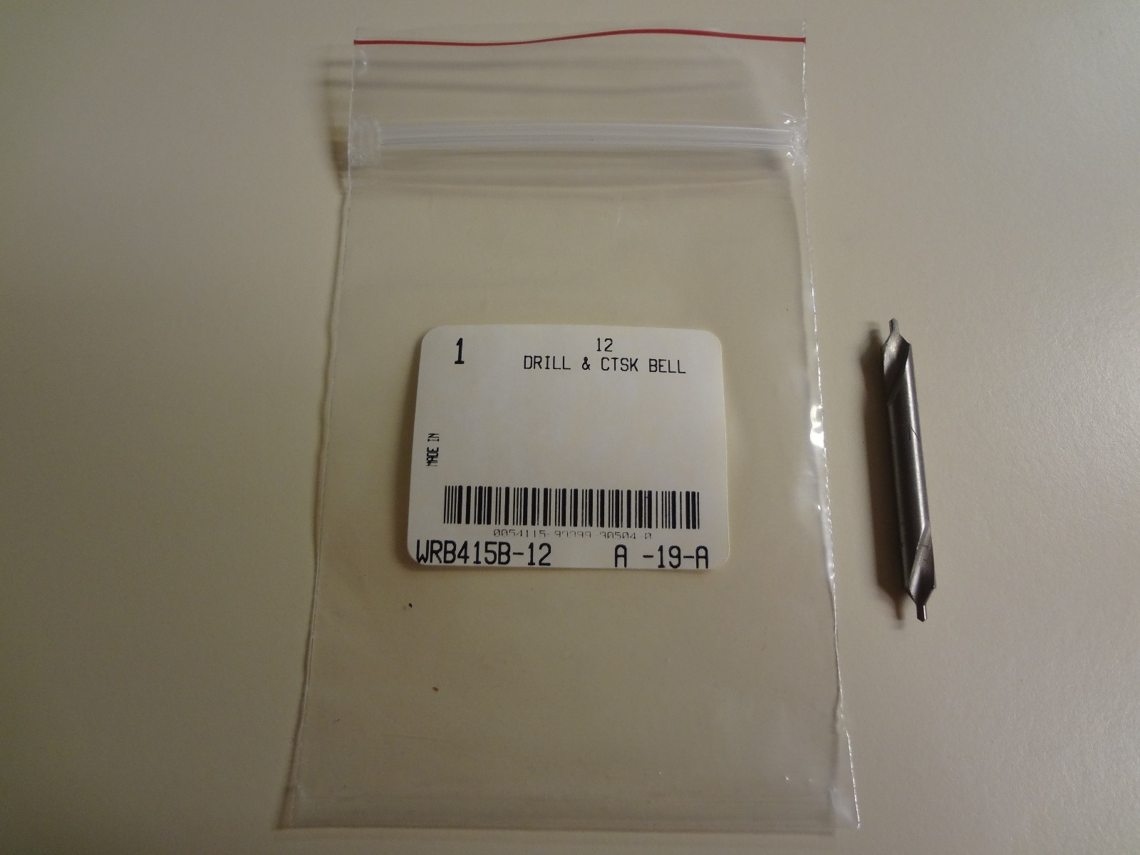 #12 Bell Combined Drill & Countersink,HS Bright Steel - NEW - Sold by the piece