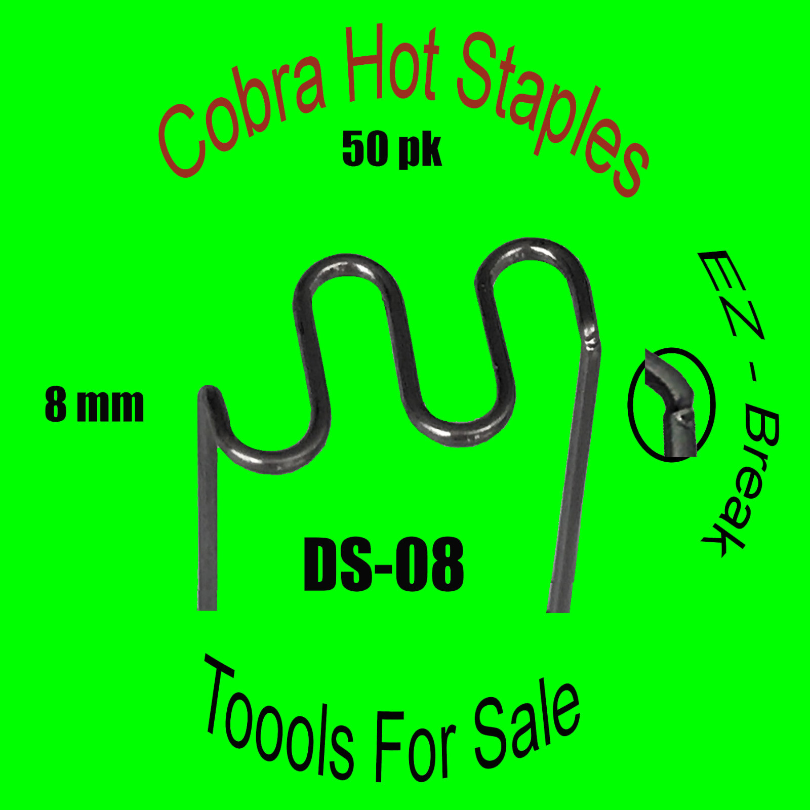 Cobra Hot Staples DS-08 S-Pattern 8mm