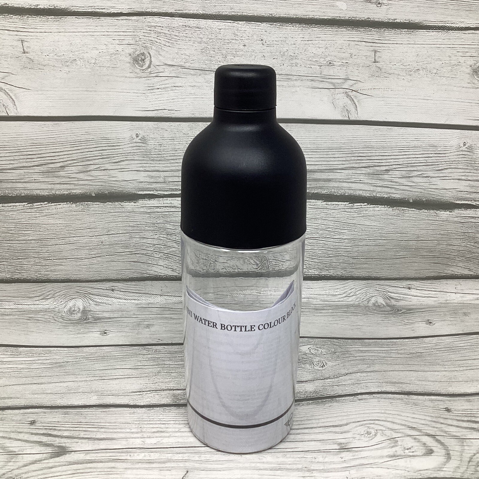 Mini Water Bottle Colour Block Black